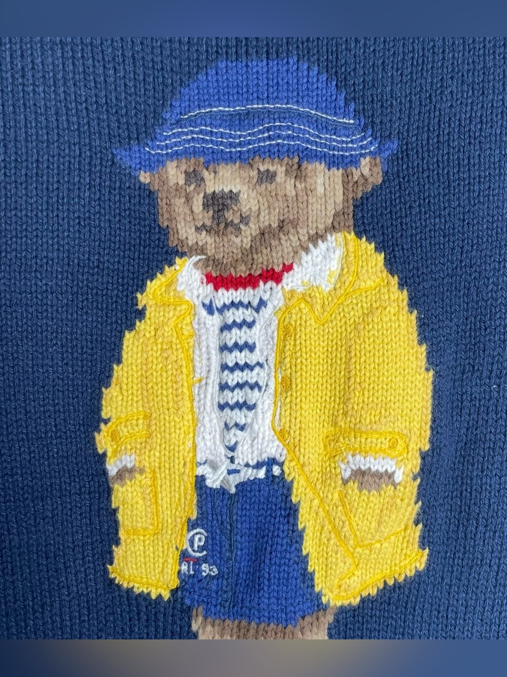Polo Ralph Lauren Kid's Girls Blue Polo Bear Sweater Dress Size M (8-10) Blue - Picture 5 of 16